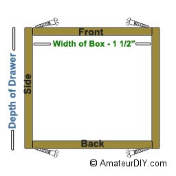 drawer box dimensions