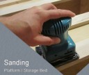 sanding bed frame