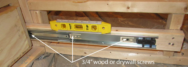 attaching drawer slides