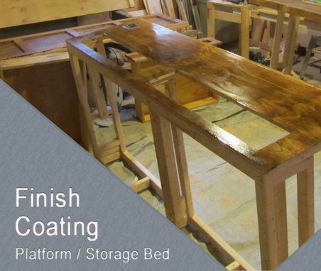 Finish Coating Platform Bed