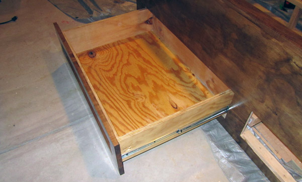 finished drawer glides